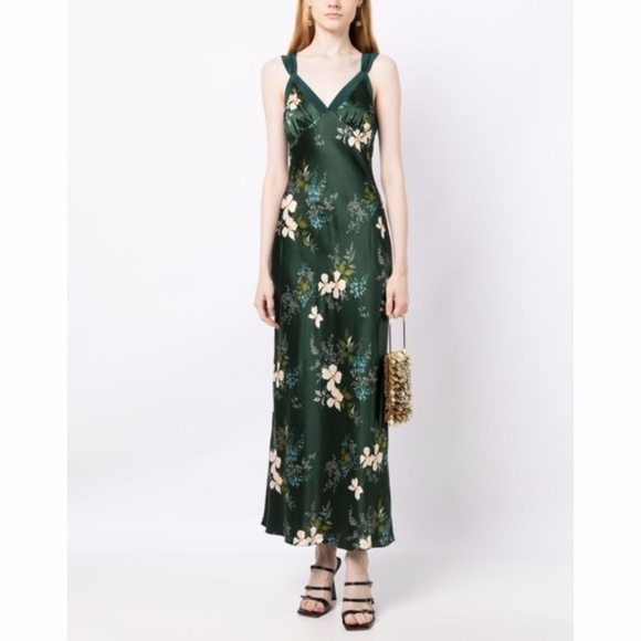 NEW Reformation Neola 100% Silk Dress Portia Medium - Picture 1 of 17
